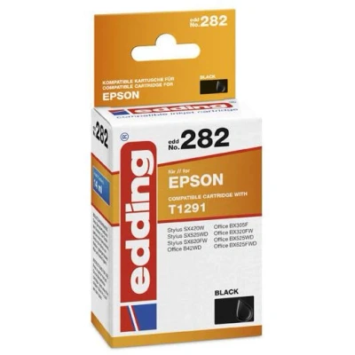 Abbildung von edding Druckerpatrone EDD 282 schwarz kompatibel zu EPSON T1291L