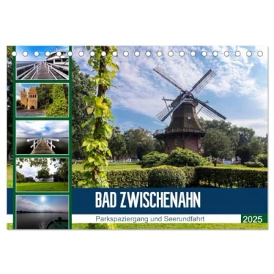 Abbildung von Bad Zwischenahn, Parkspaziergang und Seerundfahrt (Tischkalender 2025 DIN A5 quer), CALVENDO Monatskalender