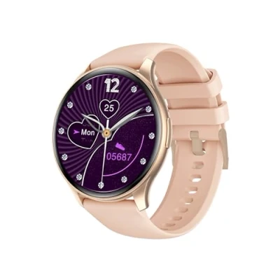 Abbildung von Trevi T FIT 235A Smartwatch mit 1,43 Zoll AMOLED Display, Smart Uhr kabelloser Anruffunktion, Kontrolle von Training und Wellness, Schlafüberwachung, IP67, Gold