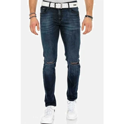 Abbildung von Cipo &amp; Baxx Jeans Slim Fit, Herren, Größe: 29x32, Darkblue