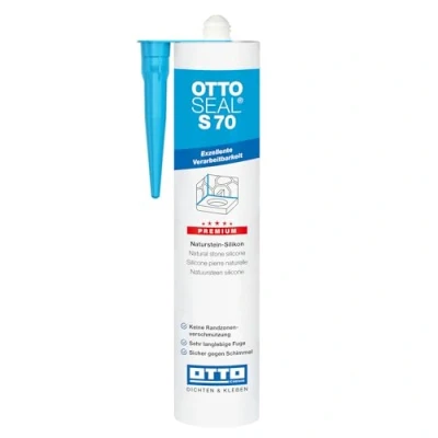 Abbildung von OTTOSEAL S70 Naturstein Silikon 310ml inkl. kör4u Tülle (C230 Nebel)