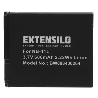 Abbildung von EXTENSILO Akku kompatibel mit Canon IXUS 140, 145, 150, 155, 160, 165, 147, 157 Kamera (600mAh, 3,7V, Li Ion)