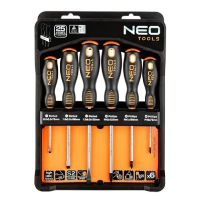 Abbildung von NEO TOOLS 04 213 Bolzenausdreher Satz 6 0.5 x 3.0 75mm, 1.0 5.5 100mm, 1.2 6.5 125mm, PH2 PH1 PH0 75mm