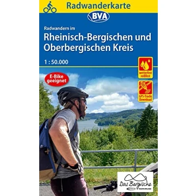 Abbildung von Radwanderkarte BVA Radwandern im Rheinisch Bergischen und Oberbergischen Kreis 1:50.000, reiß wetterfest, GPS Tracks Download (Radwanderkarte 1:50.000)