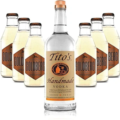 Abbildung von Moscow Mule Set Titos Handmade Vodka 0,7l 700ml (40% Vol) + 6x Goldberg Intense Ginger 200ml Inkl. Pfand MEHRWEG