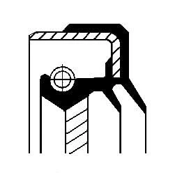 Abbildung von CORTECO 49358748 Kurbelwellendichtring stirnseitig ACM (Polyacryl Kautschuk)