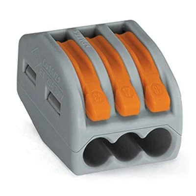 Abbildung von WAGO Samlemuffe3x0 ,08 4 mm² Fleksibel leder3x0 2,5 Massiv lederGrå Plast (50 stk.)