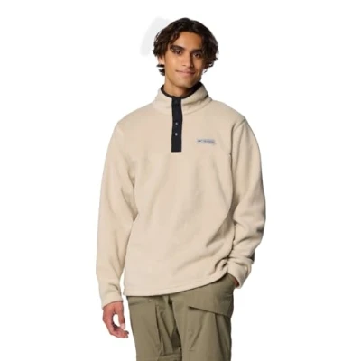 Abbildung von Columbia Steens MOUNTAIN HALF SNAP Fleecepullover, Herren, Größe: XXL, Ancient fossil/black