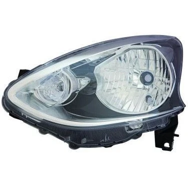 Abbildung von ABAKUS 215 11G2R LDEM2 Scheinwerfer rechts H4, WY21W, W5W schwarz ohne Lampenträger, Glühlampe P43t NISSAN: MICRA 4