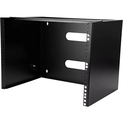 Abbildung von StarTech.com 8HE Netzwerkschrank 19 Zoll Wandhalterung für Patchpanel/Netzwerk geräte 13,75 tief Serverschrank/wand rack Wandmontage kleiner(half) 36kg Tragkraft (WALLMOUNT8)