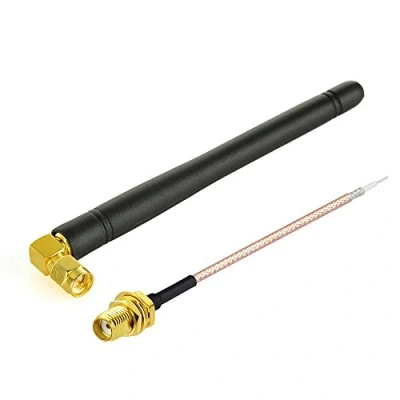 Abbildung von Eightwood 868 MHz Antenne Vertical Omni Directional SMA Stecker + Buchse Kabel RG178 6inch 15cm für Homematic CCU3 CCU2 CC1101 Fibaro System Home Center 2 Raspberrymatic MEHRWEG