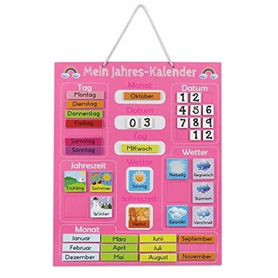 Abbildung von Navaris Magnettafel Kalender Tafel für Kinder Jahreszeiten Uhr magnetisch, (1 tlg)