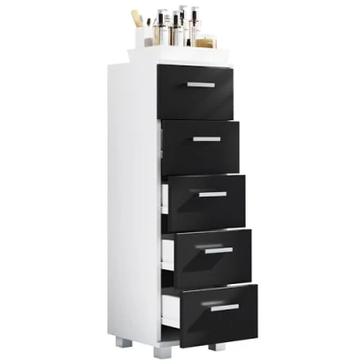 Abbildung von VCM Midischrank Holz Badmöbel Schubladen Badschrank Kommode Zalo M (1 St)