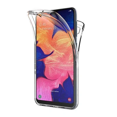 Abbildung von AICEK Compatible Samsung Galaxy M10 / A10 Hülle, 360Full Body Transparent Silikon Schutzhülle für Case Durchsichtige TPU Bumper Handyhülle (6,2 Zoll)