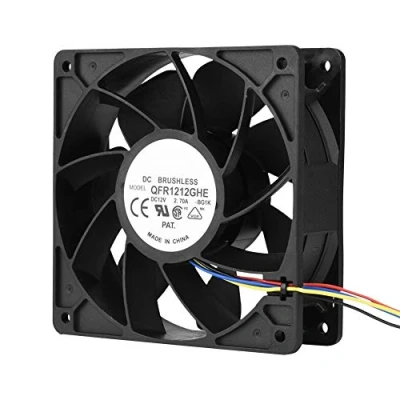 Abbildung von Tosuny Gehäuselüfter, extrem leiser Computerlüfter 12 V 2,7 A 6000 U/min Lüfteraustausch 4 poliger Stecker für Antminer S7 S9