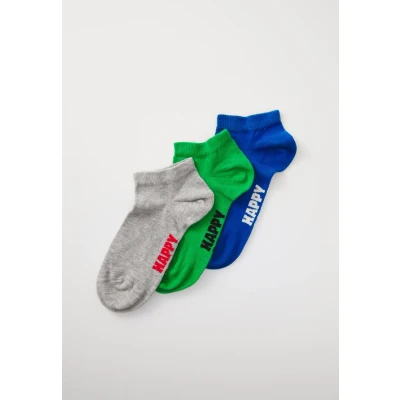 Abbildung von Happy Socks Unisex 3ER PACK Socken, Größe: 36 39, Grau blau grün