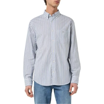 Abbildung von Gant Langarmhemd REG POPLIN STRIPE SHIRT Regular Fit Popeline Hemd mit Streifen