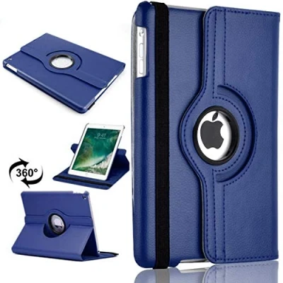Abbildung von TechDealsUK Für iPad Mini 4 2015 5 2019 360 Leder Drehbare Stand Hülle Folio Cover Blau