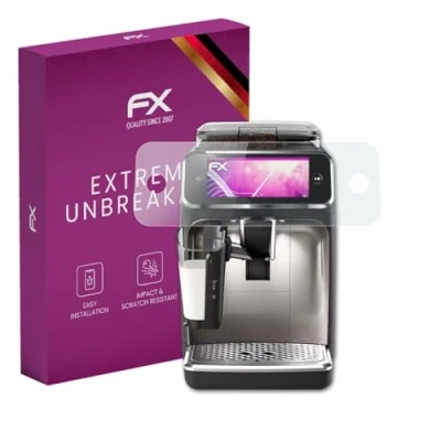 Abbildung von atFoliX Glasfolie kompatibel mit Philips 5400 Series EP5447/90 Panzerfolie, 9H Hybrid Glass FX Schutzpanzer Folie