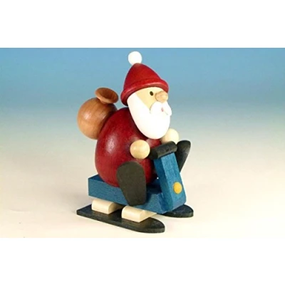 Abbildung von Kunsthandwerk Ullrich Holzfigur Weihnachtsmann auf Schlitten HxB 10,5x7cm NEU Seiffen Erzgebirge Dekoration Holzfiguren Weihnachten Fensterschmuck Spielzeug Deko Weihnachtsfigur