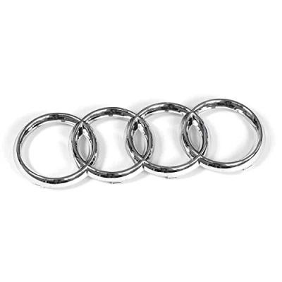Abbildung von Audi 8D0853605 Ringe Kühlergrill Emblem Logo, Chrom, Silber