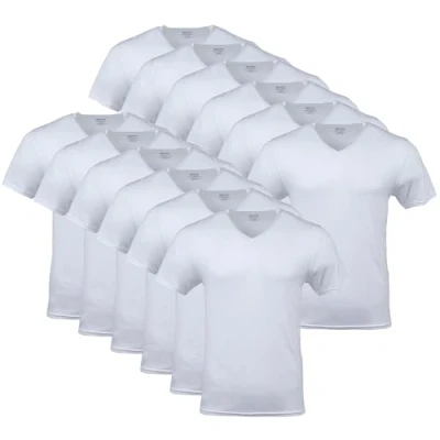 Abbildung von Gildan Herren V Neck T Shirts Multipack Style G1103, Weiß (12er Pack), L