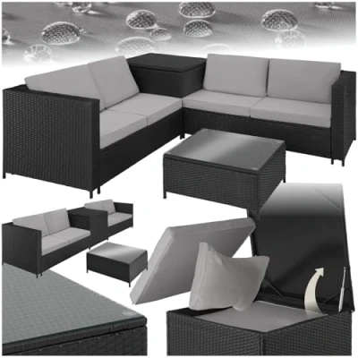 Abbildung von tectake Loungeset Siena, (Set, 5 tlg), individuell kombinierbar