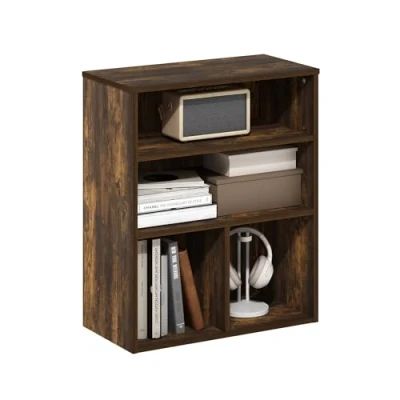 Abbildung von Furinno Pasir Bücherregal mit 3 Ebenen, Bernsteinkiefer