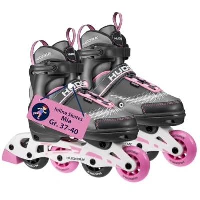 Abbildung von HUDORA Inline Skates Mia Magnolia Inliner für Kinder/Jugendliche &amp; Erwachsene in Größe 37 40 Inlineskates bis zu 4 Größen verstellbar Bequeme stilvolle Rollerskates