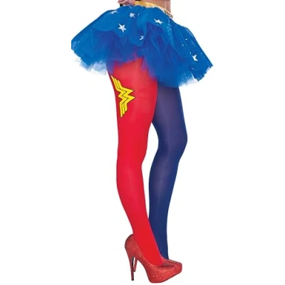 Abbildung von Rubies 38019_NS Warner Brothers Wonder Woman Partyzubehör, Sterne, Mehrfarbig, Einheitsgre