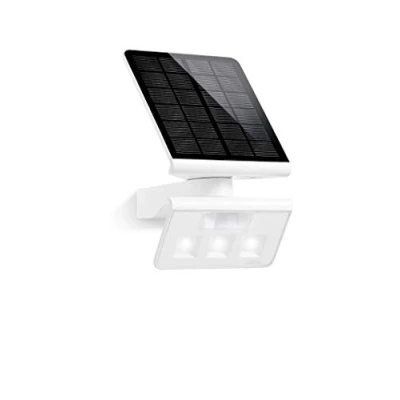 Abbildung von steinel LED Solarleuchte XSolar L S ONE, fest integriert, Warmweiß, Nachtlichtfunktion, mit Bewegungsmelder, Weiß