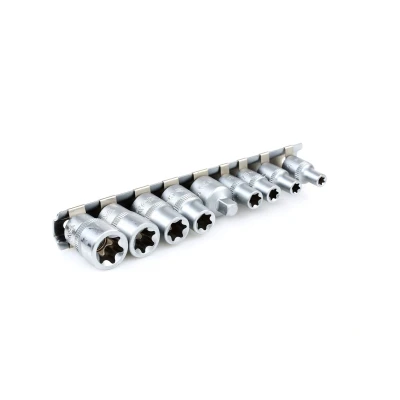 Abbildung von YATO YT 0520 Steckschlüsseleinsatz Set 9 Torx Chrom Vanadium Stahl 1/4, 3/8
