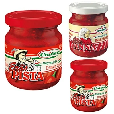 Abbildung von Paprikapaste Dreierpaket 600g 2 x scharf Erös Pista 400g sowie 1 mild Edes Anna 200g