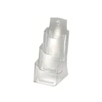 Abbildung von SIGEL Tischprospekthalter 1/3 DIN A4 3 Fach transparent