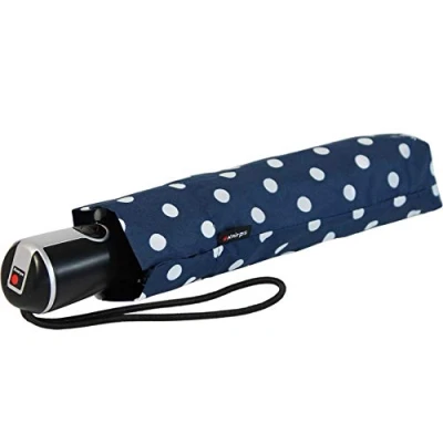 Abbildung von Knirps® Taschenregenschirm Large Duomatic mit Auf Zu Automatik Polka Dots, der große, stabile Begleiter
