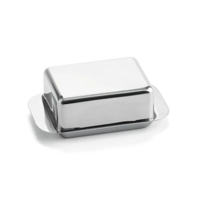 Abbildung von Weis 14256 Butterdose, Edelstahl, Silber, 12.5 x 7.5 4.5 cm