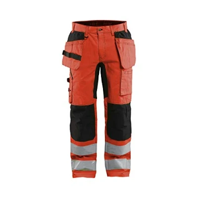 Abbildung von Blaklader 155218115599D84 Arbeitshose mit Stretch, High Vis Rot/Schwarz, Größe D84