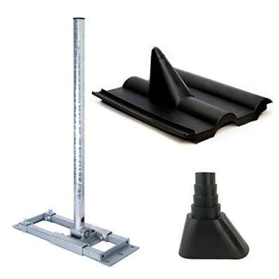 Abbildung von Premium X Deluxe X90 48 Dachsparrenhalter 90cm Mast Sparrenhalter SAT Dach Halterung Dachabdeckung Frankfurt schwarz Ziegel Manschette