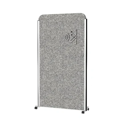 Abbildung von MAUL Trennwand Akustik MAULcocoon 180x100cm Raumteiler für Büro und Schreibtisch Freistehender Raumtrenner mit Rollen Ideal als Sichtschutz Schallschutz Allergikerfreundliches Vlies