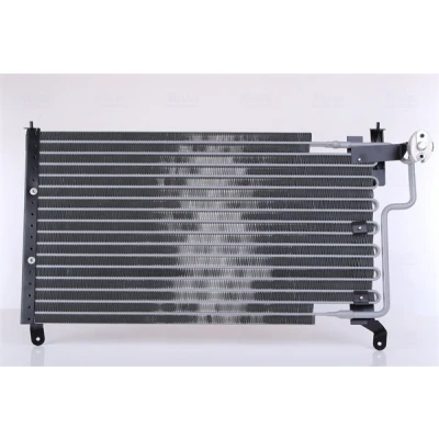 Abbildung von NISSENS 94227 Klimakondensator ohne Trockner Aluminium 650 R 134a OPEL: Calibra A, Vectra A Limousine