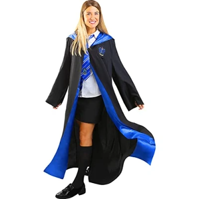 Abbildung von Metamorph Zauberer Kostüm Harry Potter Ravenclaw Umhang, Authentisches Cape für Zauberschüler des Hauses