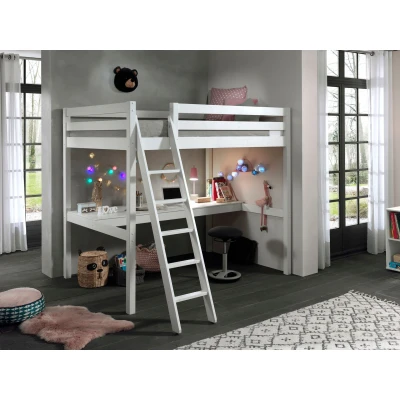 Abbildung von Vipack Hochbett &quot;Pino&quot;, (Made in Europe), mit Schreibplatte