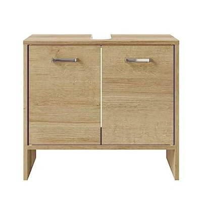 Abbildung von Pelipal Waschbeckenunterschrank Quickset 300 in Riviera Eiche quer NB, 60,6 cm breit Waschbeckenschrank ohne Waschbecken mit 2 Türen