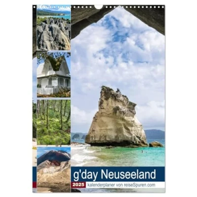 Abbildung von Kalenderplaner g&#039;day Neuseeland 2025 (Wandkalender DIN A3 hoch), CALVENDO Monatskalender