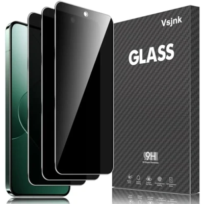 Abbildung von Vsjnk Anti Spähen Sichtschutz für Xiaomi 14/Xiaomi 13 mit 3 Stück Privatsphäre Tempered Glass Folie 9H Panzer Schutz Glas HD Displayschutzfolie,kompatible 14
