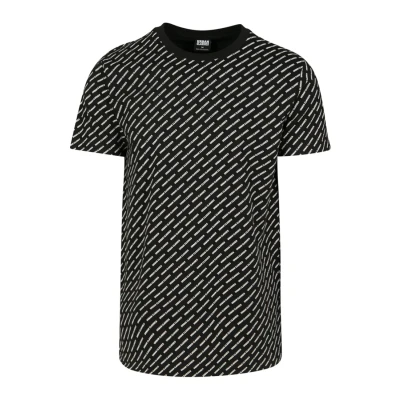 Abbildung von Urban Classics Allover LOGO TEE Tshirt print, Herren, Größe: Small, Black