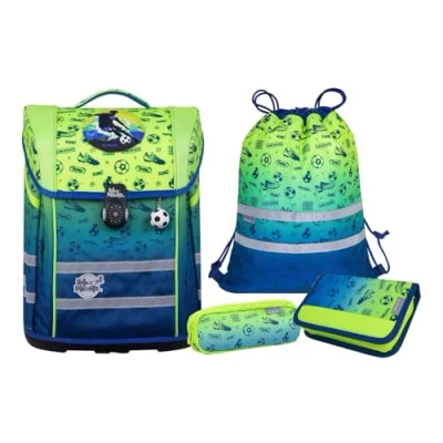 Abbildung von Mcneill Perfecto Schulranzenset 5TEILIG Tagesrucksack Football für Kinder, Größe: One Size,