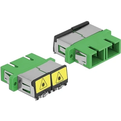 Abbildung von Delock LWL Kupplung SC Duplex Buchse zu Singlemode grün