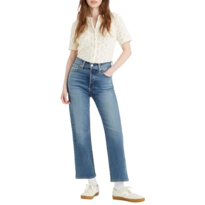 Abbildung von Levi&#039;s Damen Ribcage Straight Ankle Light Indigo Flat Finish, Elevated Taste, 25W / 27L