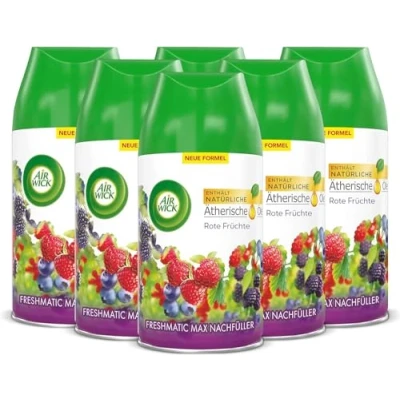 Abbildung von Air Wick Freshmatic Max Raumspray Nachfüller für den Duft: Rote Früchte 6 x 250 ml